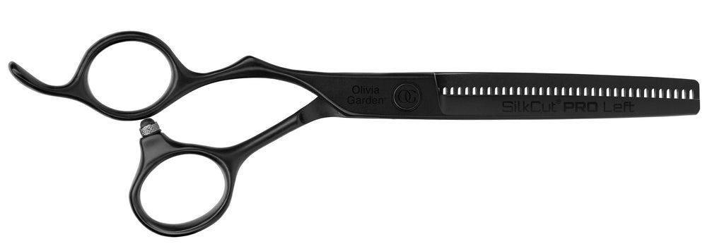 Olivia Garden Silkcut PRO Effilierschere Matt Black LH 6,0" (15,5 cm) – Ansicht 2