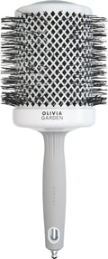 Olivia Garden Expert Blowout Shine 80 mm – Rundbürste Weiß & Grau