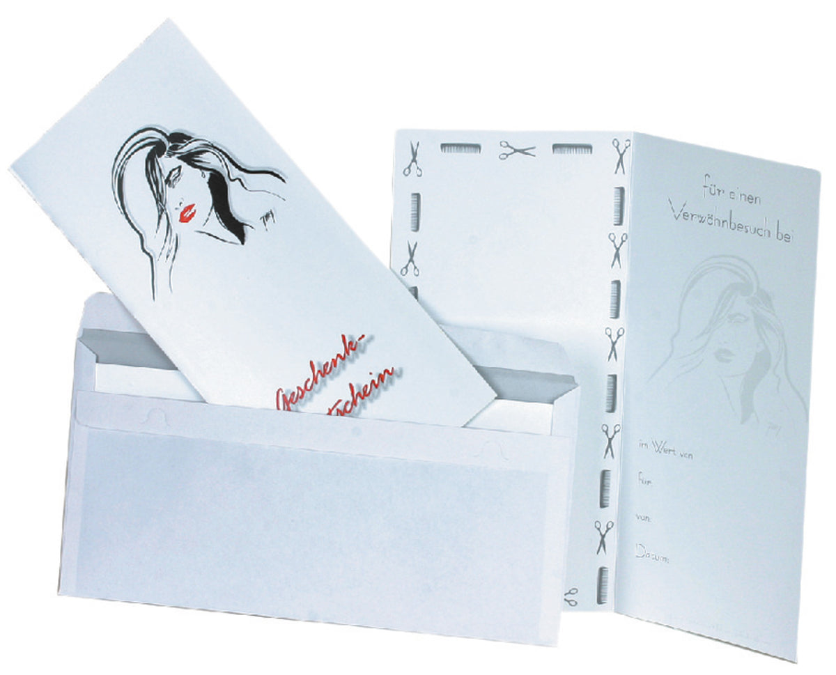 Trend-Design Geschenkgutscheine 36 Stück mit Umschlag Damen