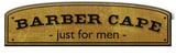 Trend-Design Barber Cape schwarz/weiß gestreift – Schneide- & Rasierumhang für Herren (145 x 170 cm)