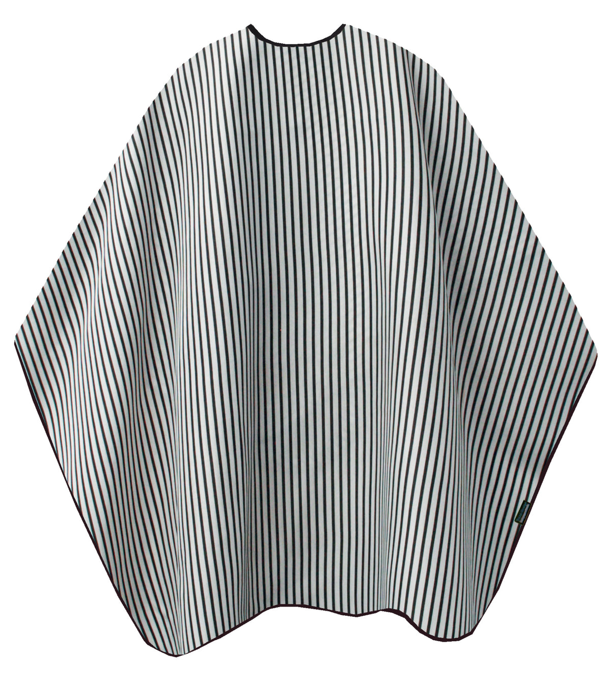 Trend-Design Barber Cape schwarz/weiß gestreift – Schneide- & Rasierumhang für Herren (145 x 170 cm) – Ansicht 3