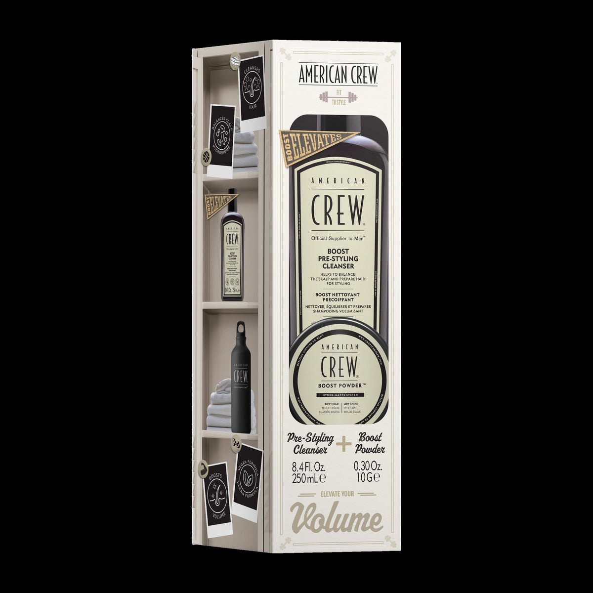 American Crew Men Boost Collection Duo – Boost Pre-Styling Cleanser + Boost Powder
