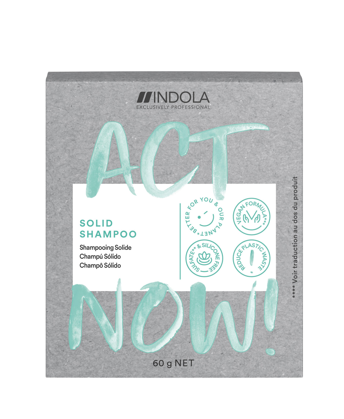 Indola Act Now Solid Shampoo 60g festes Shampoo