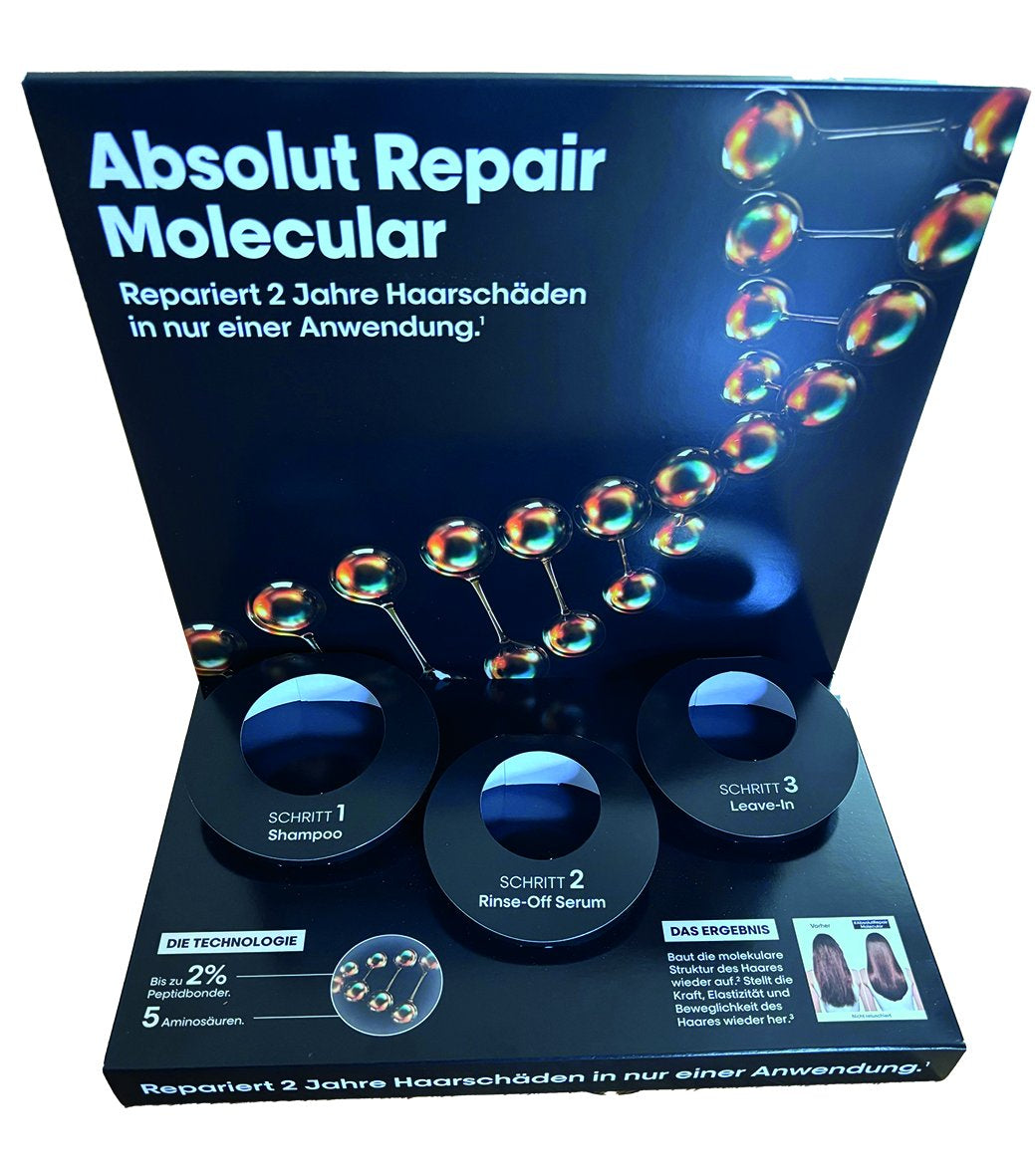 L'Oréal Professionnel Absolut Repair Molecular Display Glorifier – Pappdisplay für Tester