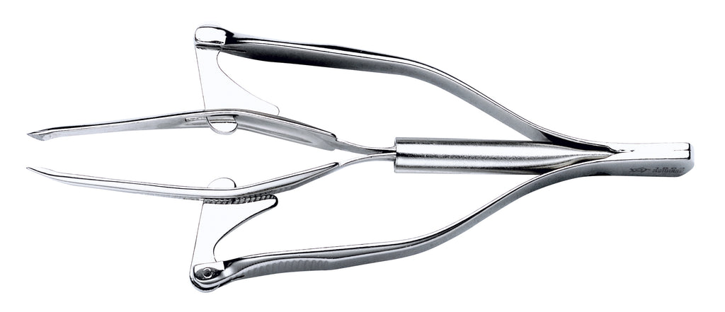 Pfeilring Automatische Pinzette 10 cm, schräg, vernickelt
