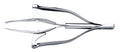Pfeilring Automatische Pinzette 10 cm, schräg, vernickelt
