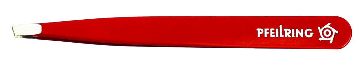 Pfeilring Pinzette 9,7cm, rostfrei, rot