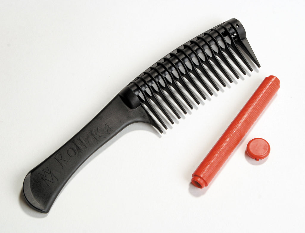 HERCULES "Roll-Ka" schwarz Anti-Spliss Griffkamm Triumph 9" – Ansicht 4