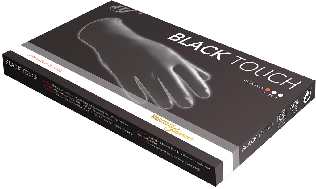 Black Touch Handschuhe S 10 Stück latex-haltig – Ansicht 2