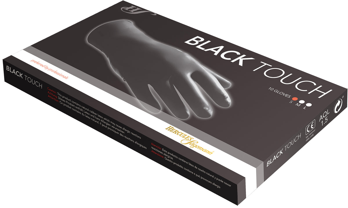 Black Touch Handschuhe S 10 Stück latex-haltig – Ansicht 2
