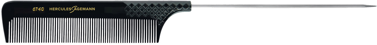 HERCULES 6740 9 1/2"Nadelstielkamm mit langer Nadel 12cm und griffraster