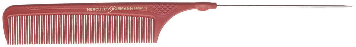 HERCULES C18 rot Nadelstielkamm 8,75" Carbon Kamm