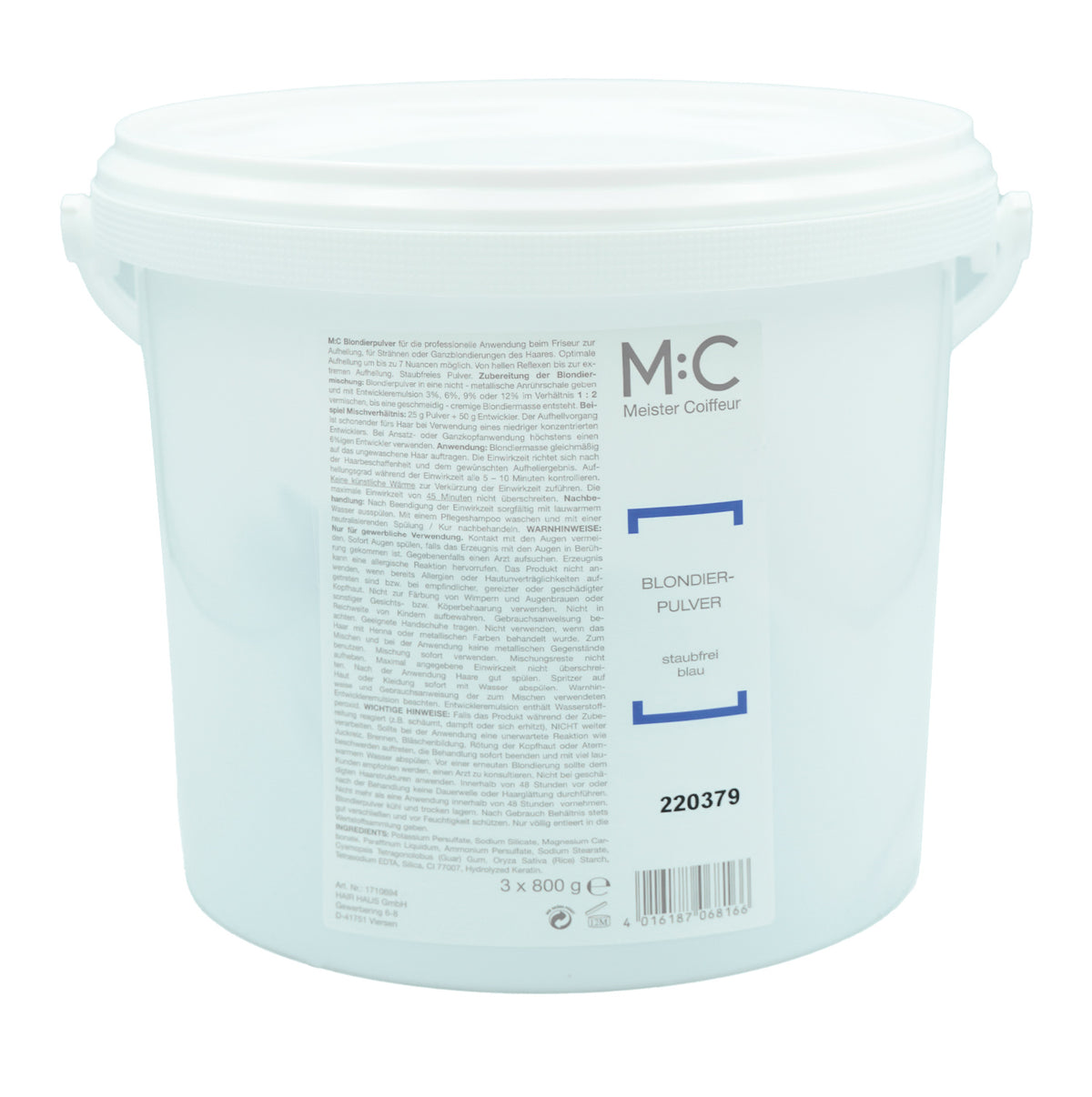 M:C Meister Coiffeur Blondierpulver im Eimer 3 x 800 g