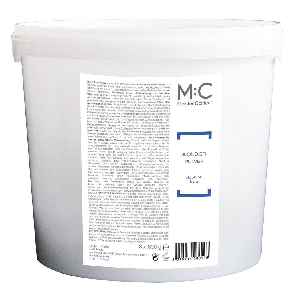M:C Meister Coiffeur Blondierpulver im Eimer 3 x 800 g – Ansicht 6