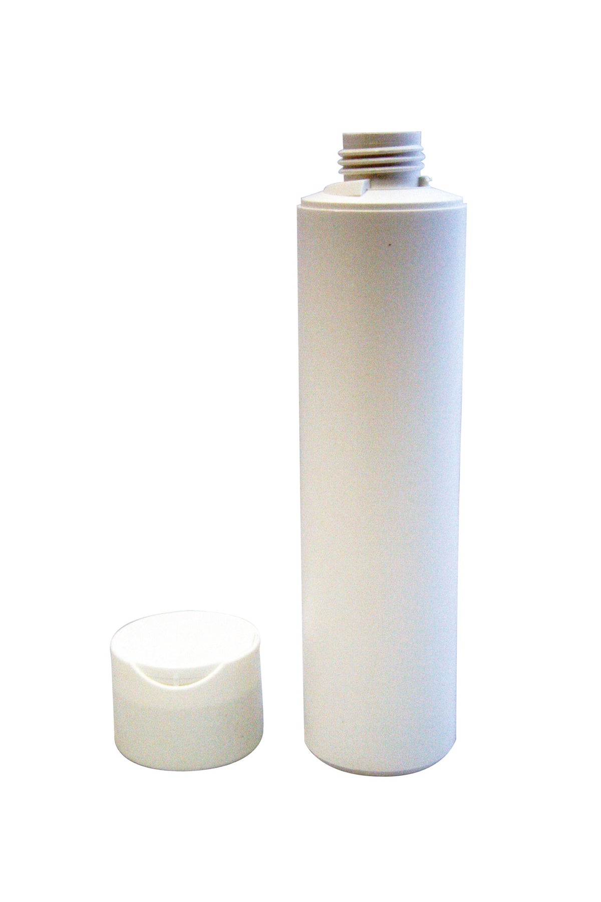 Leerflasche rund weiß 50x250ml mit Disktop weiß 50 Stück