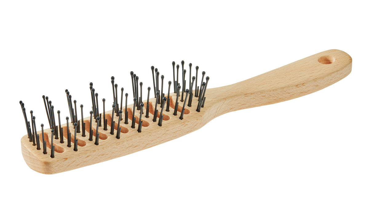 Keller PS Vent Haarbürste buche, Nylonmit Noppen Profi-Styler