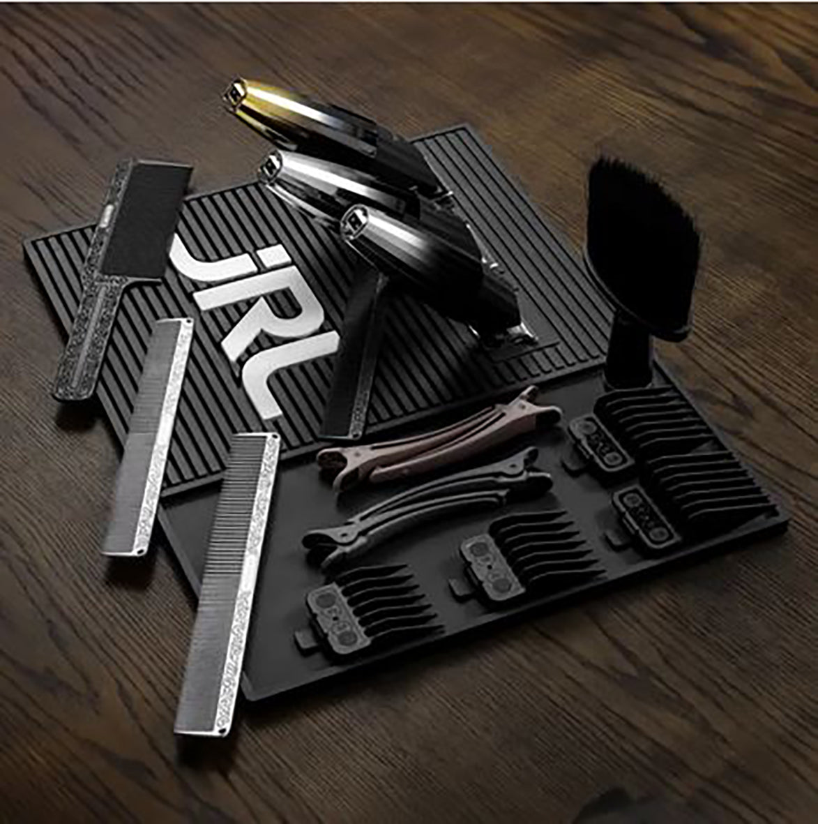 JRL Professional Barber Werkzeug-Gummimatte mit 3 Magnet-Platten