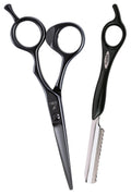 HS Schere Joewell X-Set Black 5.75" inkl. Feather Razor schwarz