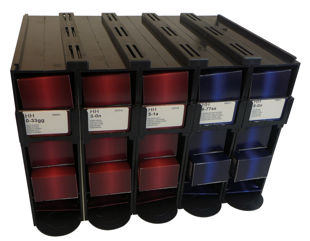 Comair Farbboxsystem für 25 Tuben – schwarz (5 Boxen à 5 × 100 ml) – Ansicht 13