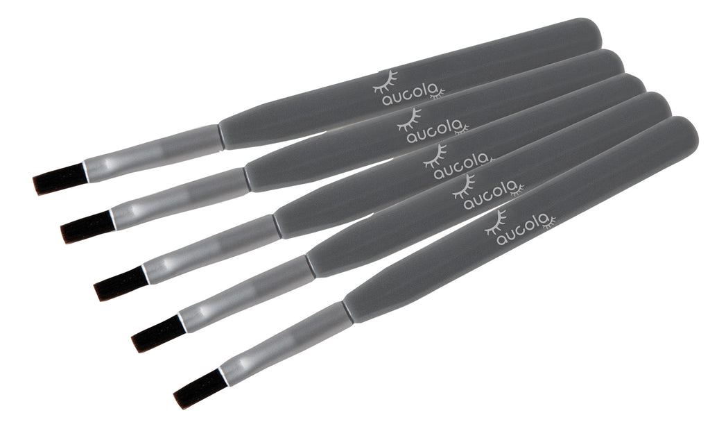 aucola Kosmetikpinsel Weich 5er Set für Augenbrauen- & Wimpernfarbe – Ansicht 3