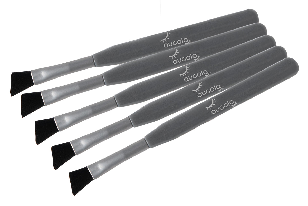 aucola Kosmetikpinsel Hart 5er Set für Augenbrauen- & Wimpernfarbe – Ansicht 2