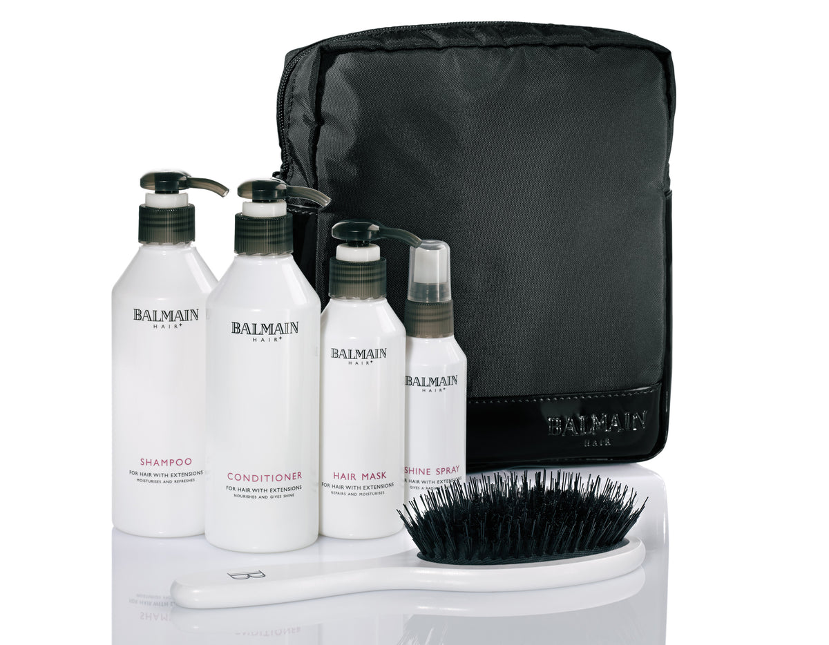 Balmain Professional Aftercare Bag Set – Haarpflegeset inkl. Shampoo, Conditioner, Maske, Shine Spray & Bürste