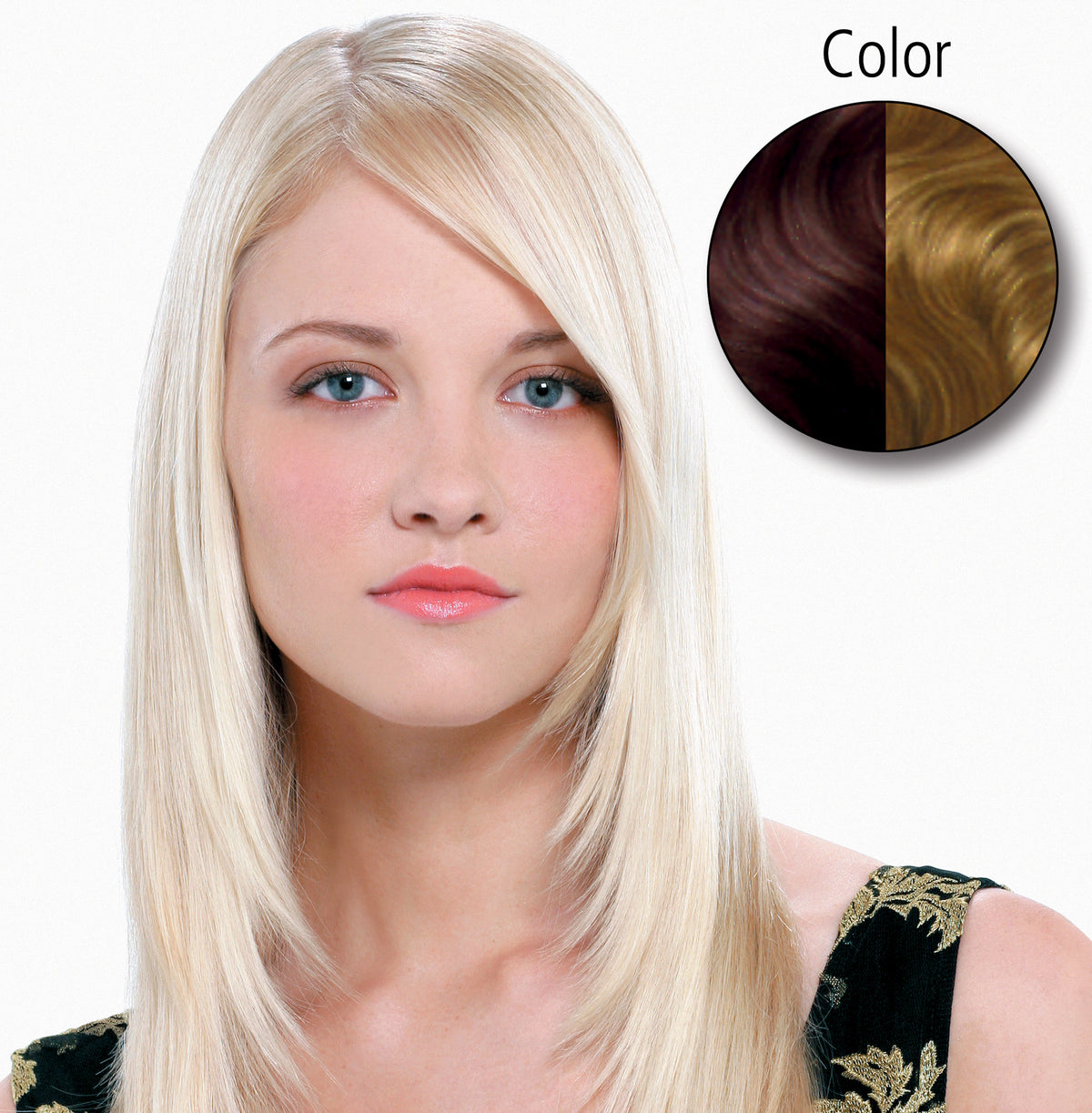 Balmain natur glatt 30cm 20 mittelperlblond Duotone 10St. Echthaar