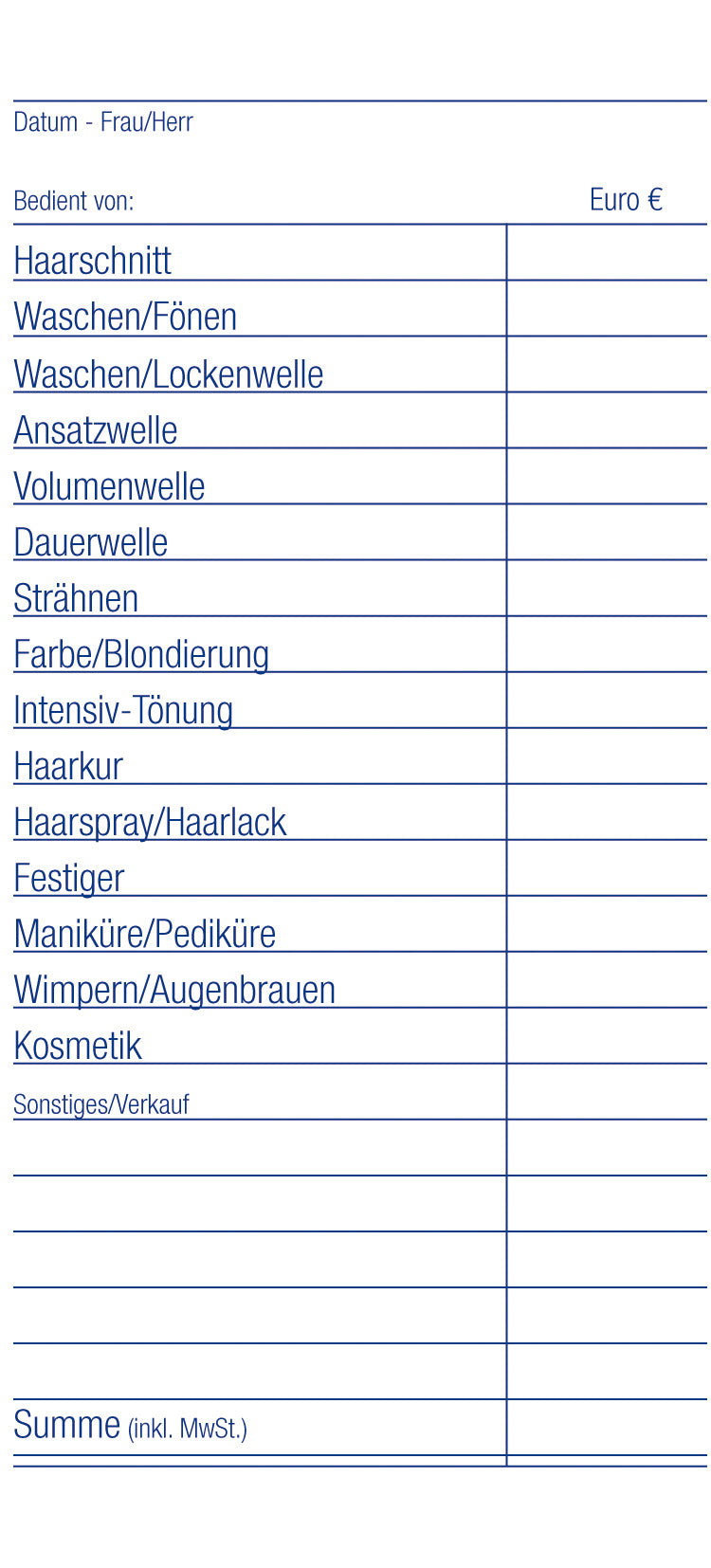 Bedienungsblöcke lose(40 Blatt) – Ansicht 7