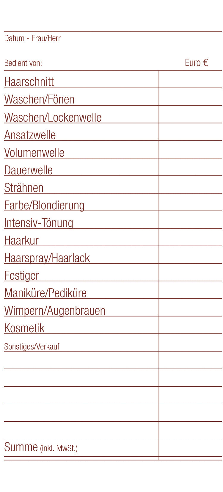 Bedienungsblöcke lose(40 Blatt) – Ansicht 3