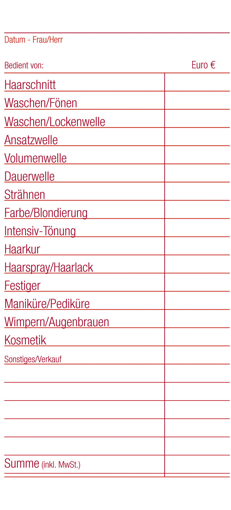 Bedienungsblöcke lose(40 Blatt) – Ansicht 6