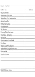 Bedienungsblöcke lose(40 Blatt)
