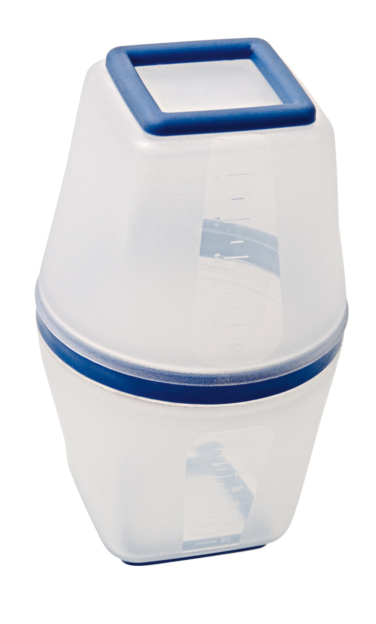 Comair Farbmixer transparent mit Fuß blau, rubberrized, 160 ml – Ansicht 2
