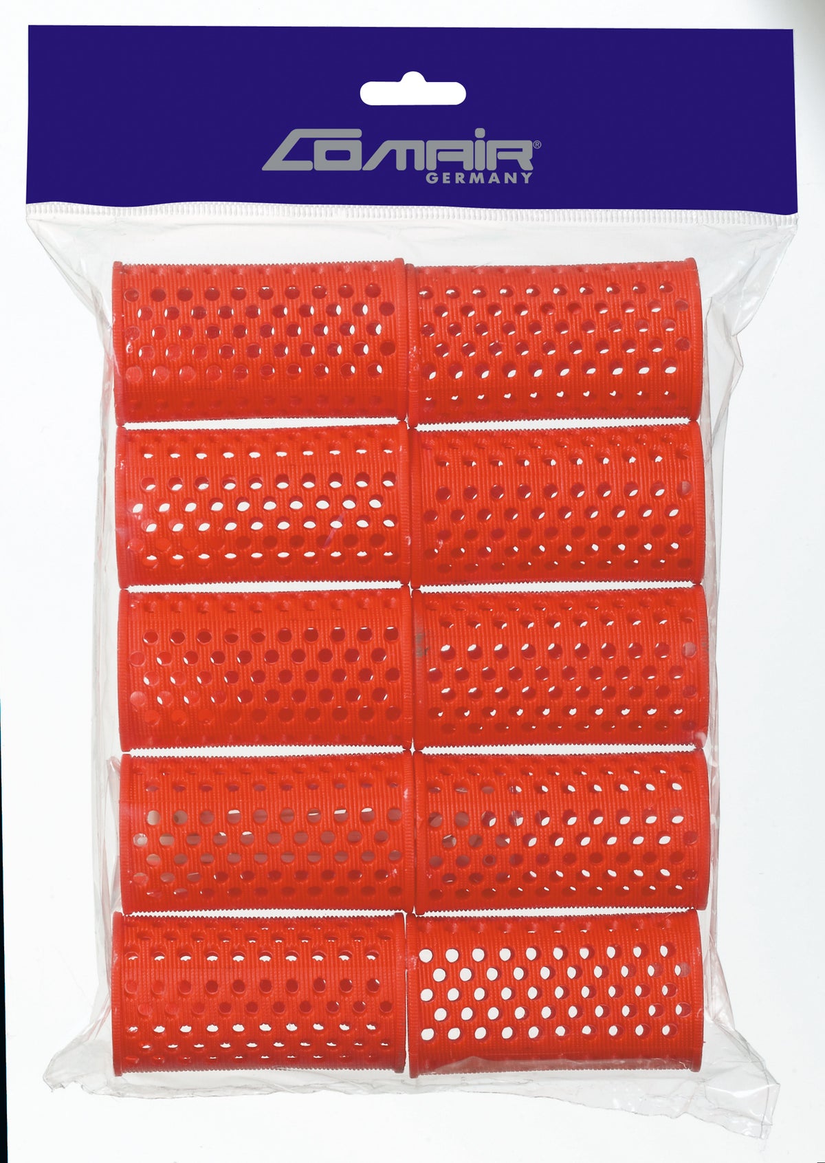 Comair Flachwellwickler 35 mm konisch lang – rot (10er Beutel) – Ansicht 2