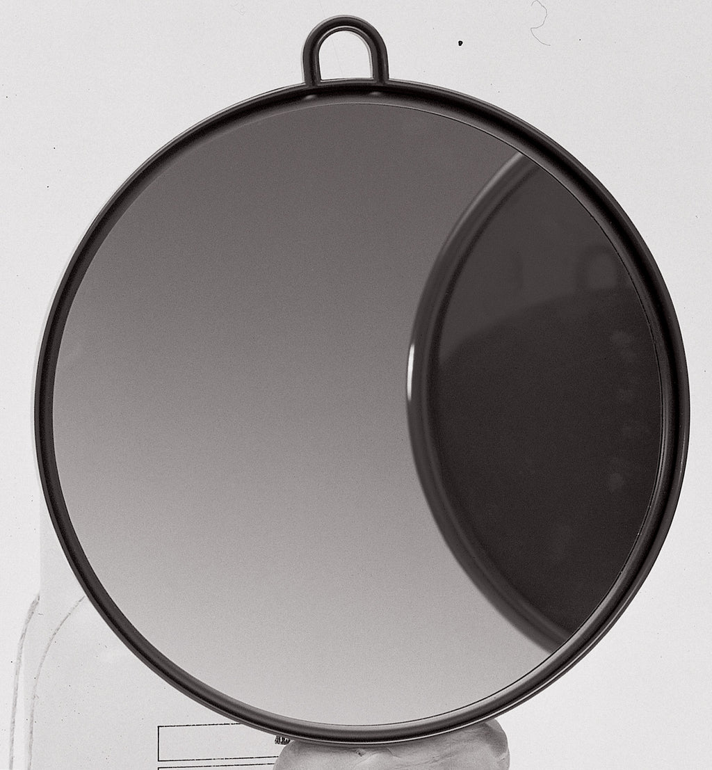 Comair Kabinett-Spiegel Standard Schwarz Ø 25 cm mit Griff & Aufhängeöse – Friseuroutlet