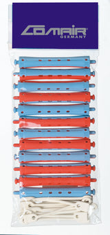 Comair Kaltwellwickler lang blau/rot 12er Beutel, Ø 11 mm, 91 mm Länge – Ansicht 2