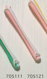 Comair Kaltwellwickler lang rosa/weiß – Ø 7 mm, 12er Beutel