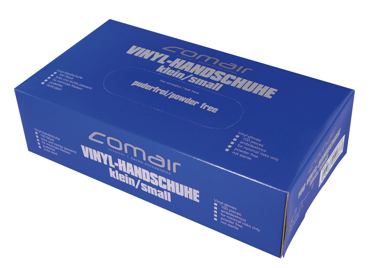 Comair Vinyl Handschuhe klein, puderfrei, 100er Box (Weiß) – Ansicht 3