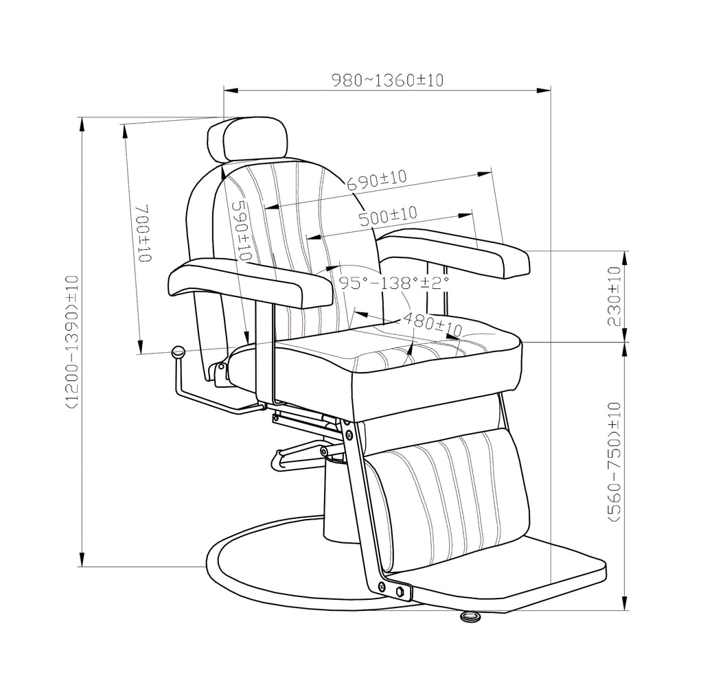 Comair Herren-Bedienstuhl Hamburg Deluxe Schwarz – Friseuroutlet