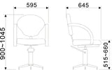 Comair Bedienungsstuhl Paris B – Friseurstuhl mit beweglicher Rückenlehne (Schwarz, Kunstleder) – Friseuroutlet