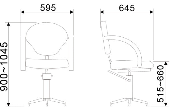 Comair Bedienungsstuhl Paris B – Friseurstuhl mit beweglicher Rückenlehne (Schwarz, Kunstleder) – Friseuroutlet