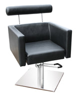 Comair Friseurstuhl Barcelona mit Quadratfuß Schwarz – Friseuroutlet