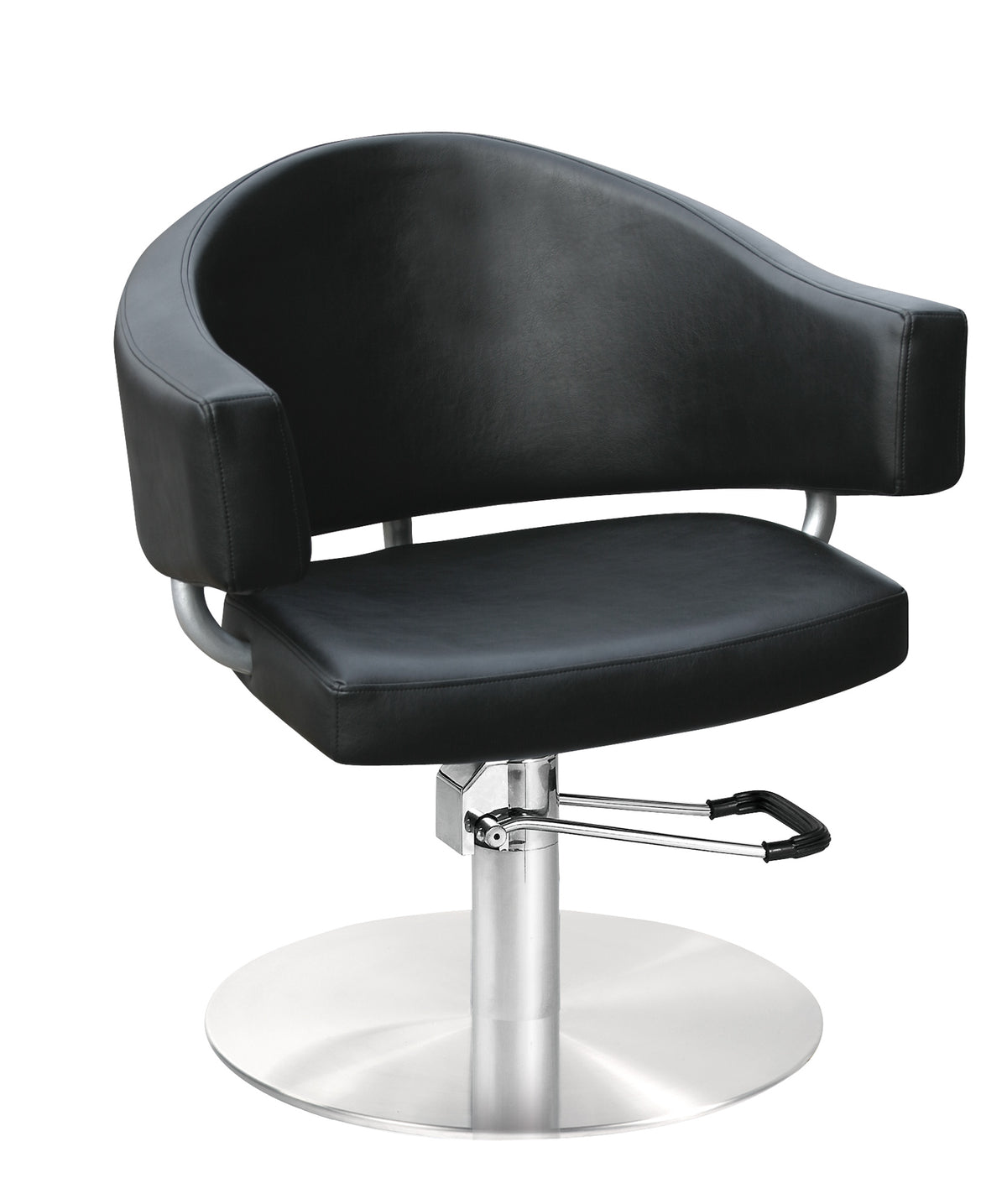 Comair Friseurstuhl Valencia mit Rundfuß Schwarz – Friseuroutlet