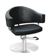 Comair Friseurstuhl Valencia mit Rundfuß Schwarz – Friseuroutlet
