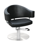 Comair Friseurstuhl Valencia mit Rundfuß Schwarz – Friseuroutlet