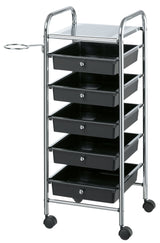 Comair Stapelboy Coiffeur – Friseurwagen/Arbeitswagen, Schwarz, 81,5 x 32,5 x 33 cm – Friseuroutlet