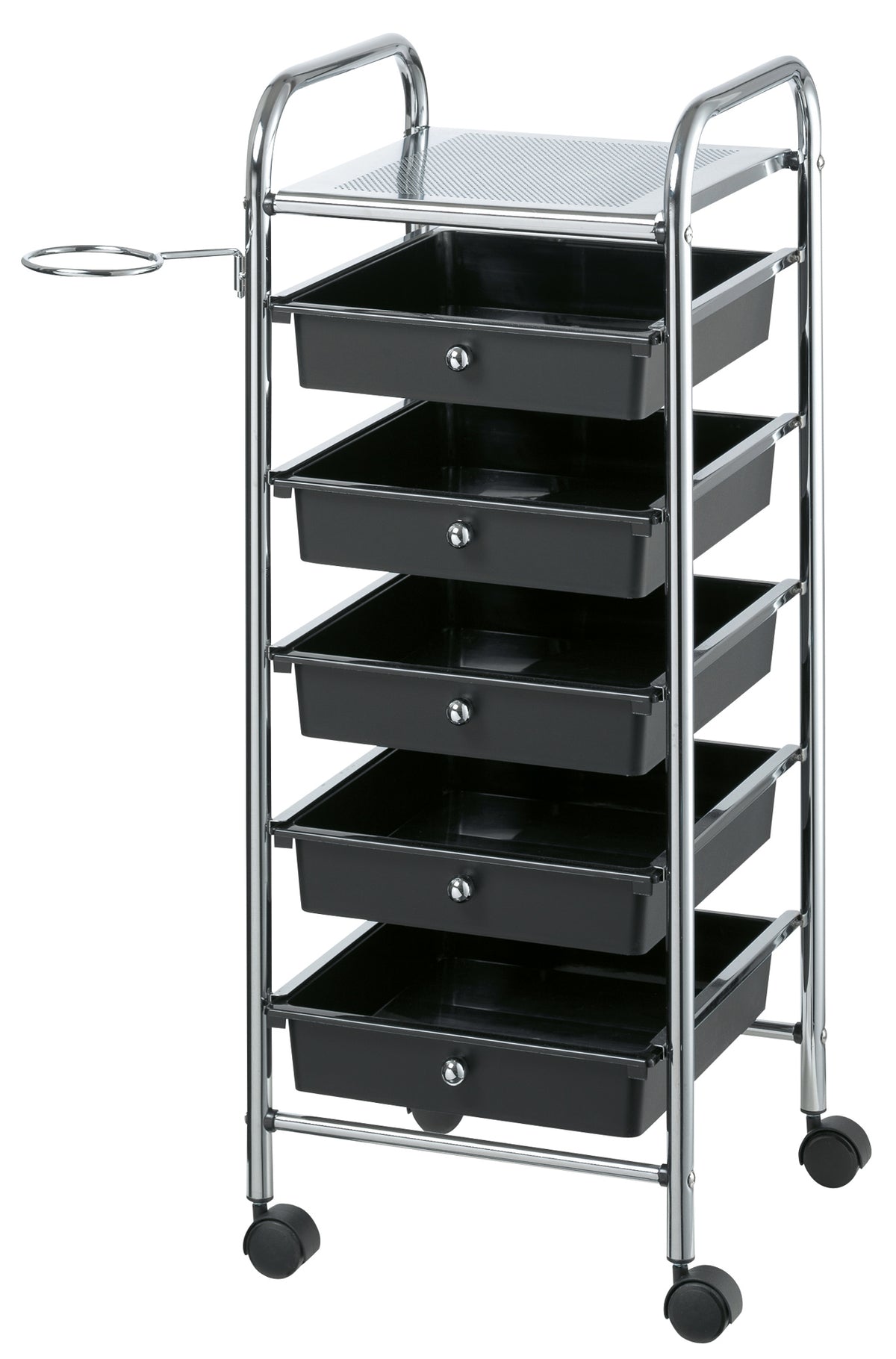 Comair Stapelboy Coiffeur – Friseurwagen/Arbeitswagen, Schwarz, 81,5 x 32,5 x 33 cm – Friseuroutlet