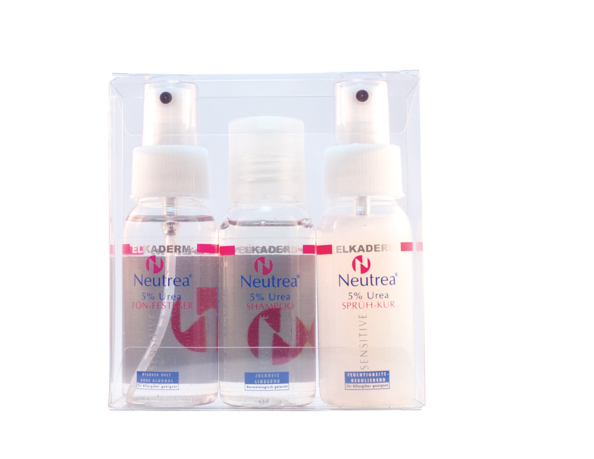 Elkaderm Neutrea Mini Set Urea 50ml Shampoo Fön Festiger & Sprühkur – Ansicht 2