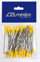 Comair Metallstecker mit Plastikkopf, 50er Beutel, 65 mm, gelb – Ansicht 6