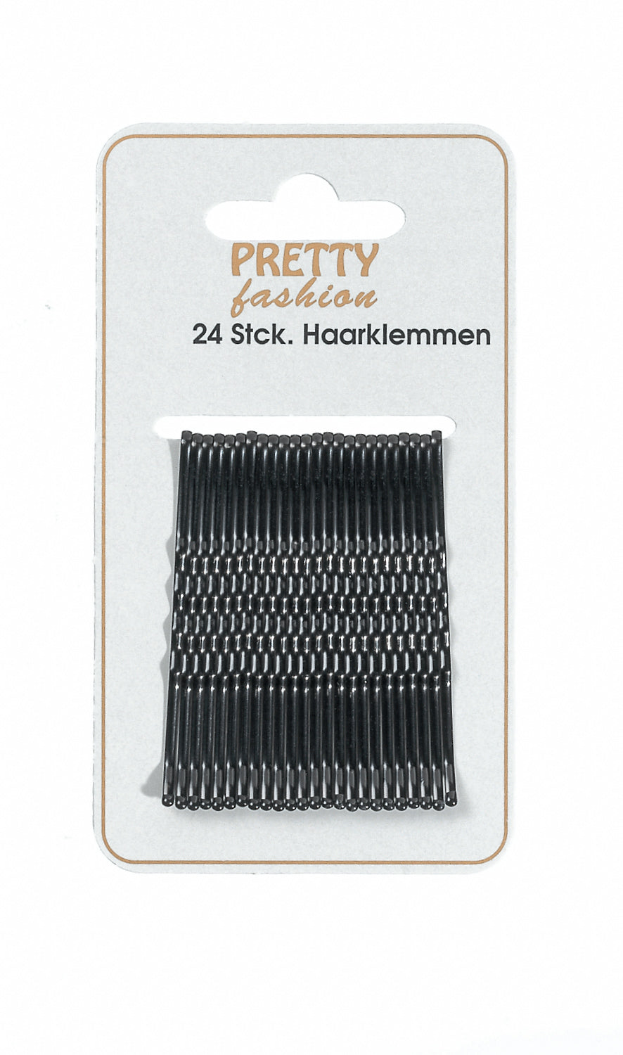 Comair Haarklemmen Pretty Fashion, 24 Stück, 59 mm, Schwarz, Gewellt