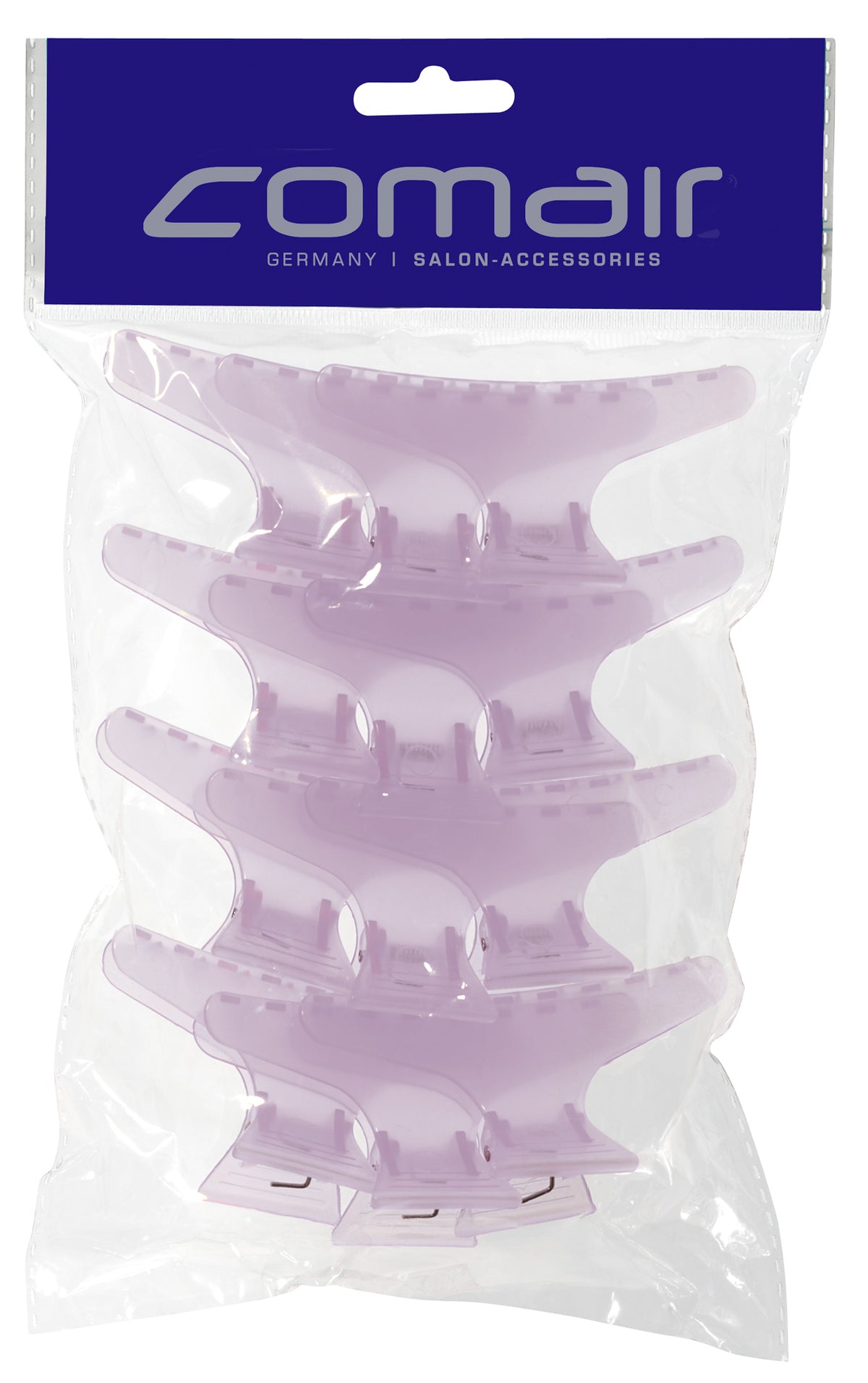 Comair Abteilklammern, 12er Set, Flieder, Groß, Plastik – Ansicht 2
